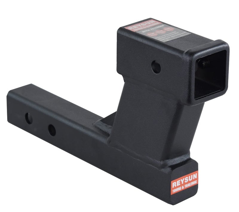 REYSUN 864129 Trailer Hitch Riser with 6-1/4 inch Rise/Drop for 2 inch Receiver Hitch Extension  2 inch Shank  Matte Black - Image 3